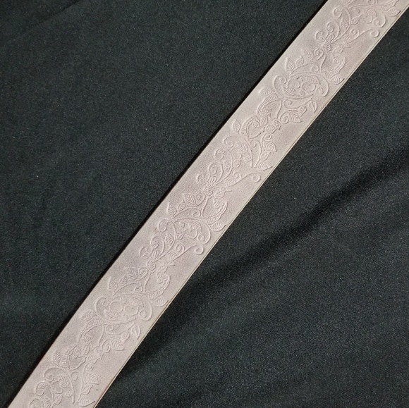 Women's Vtg Buckle Brand Belt 32 Lavender Leather - Picture 4 of 6